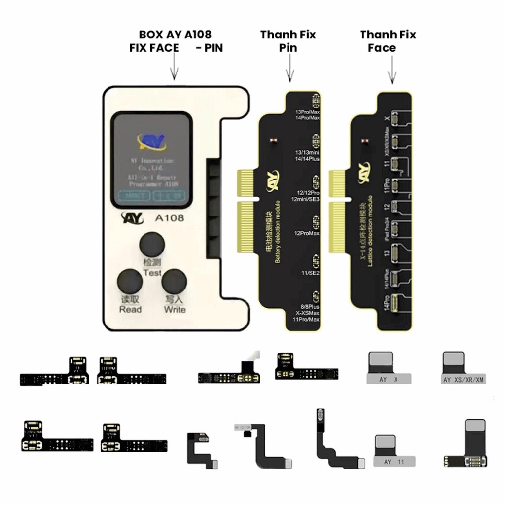 ✨Cable AY-A108. Cable Face Không Khò Hàn X-12PRM. Cable Pin 11-13PRM✨