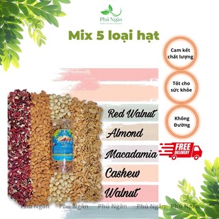 Mix 5 loại hạt dinh dưỡng tách vỏ 500gr