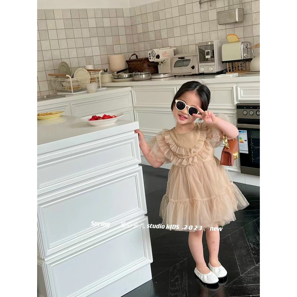 Váy Công Chúa Ren Ngực Hàng QC Cao Cấp Bé Gái