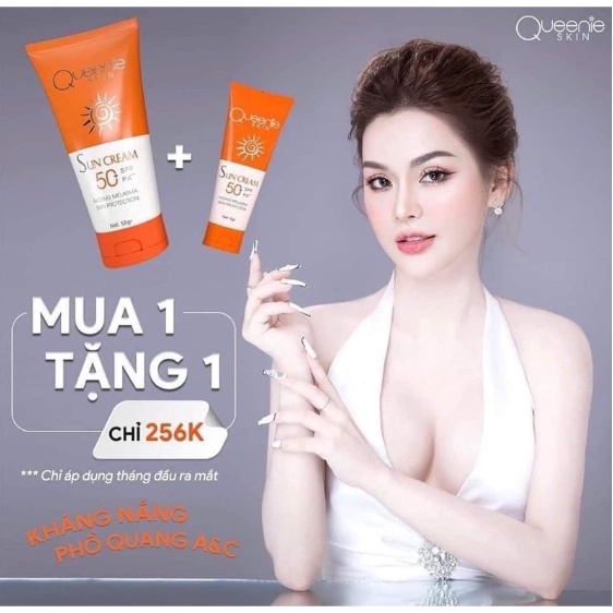 [Tặng 5 Mặt Nạ Trắng Da] Kem Chống Nắng Queenie Skin Chính Hãng - Kem Kháng Nắng Lý Hóa Queenie Skin Queenie Skin