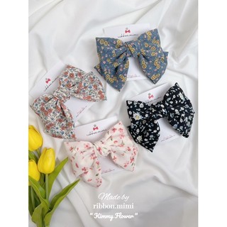 Kẹp Tóc Nơ Hoa Nhí Handmade Vải Cao Cấp Ribbon.mimi Kimmy cột / kẹp