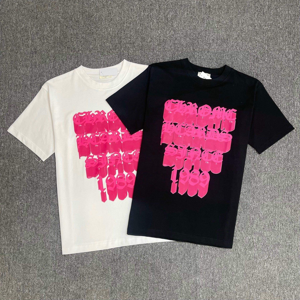Áo Phông Nam Nữ Premium Cotton in Chữ Chrome Hearts 1989 , Áo Thun 2 Màu Đen Trắng Hót Trend 2023 Zun Store