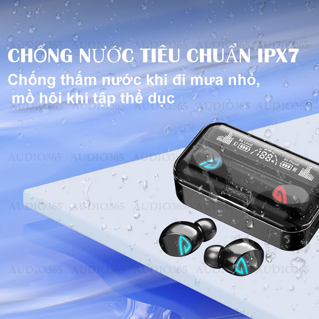 Tai Nghe Bluetooth Không Dây Kiêm Sạc Dự Phòng 2000mAh, Bass Mạnh, Nút Cảm Ứng, Âm Thanh Chất, Có Mic Nghe Gọi - S10 Pro