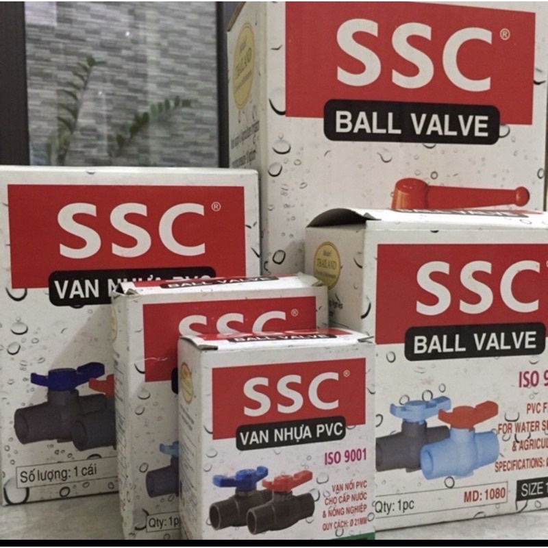 Van nhựa SSC phi 42, 48, 60 làm từ nhựa PVC không làm ô nhiễm nguồn nước