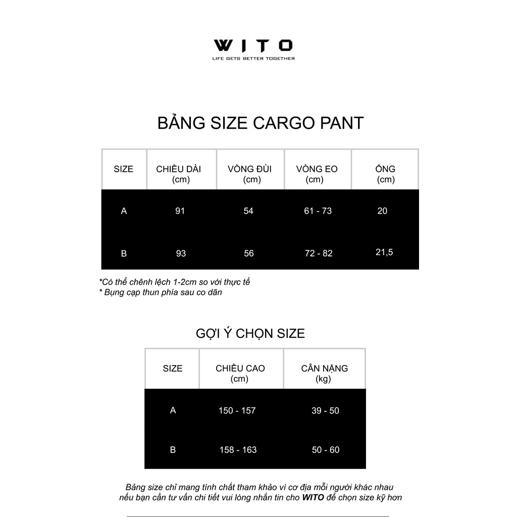 Quần Cargo unisex size nhỏ từ 1m5 - 1m68 | BigBuy360 - bigbuy360.vn