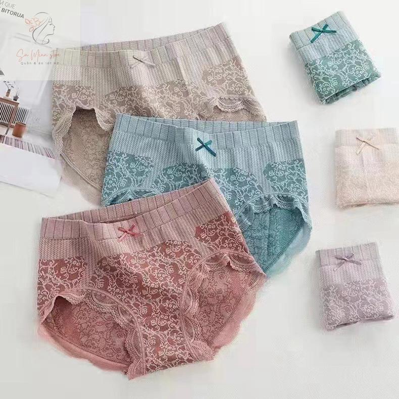 Quần Lót Nữ Dêt Kim Gen Bụng  Họa Tiết Hoa Văn Siêu Đẹp Su Minn Store QC13