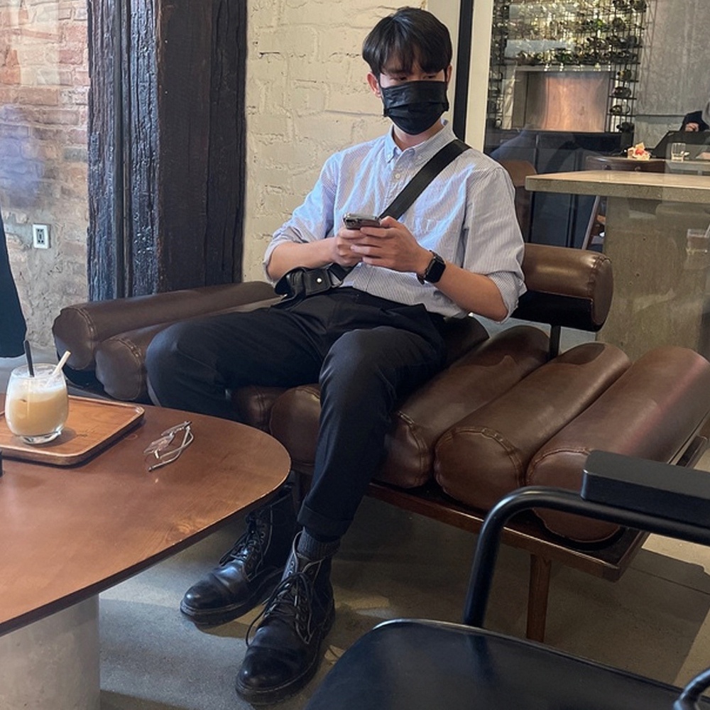 Áo Sơ Mi Cổ Bẻ Nam Xanh Kẻ Sọc Chất Vải Tốt Dáng Rộng Hot Hit Công Sở Trẻ Trung