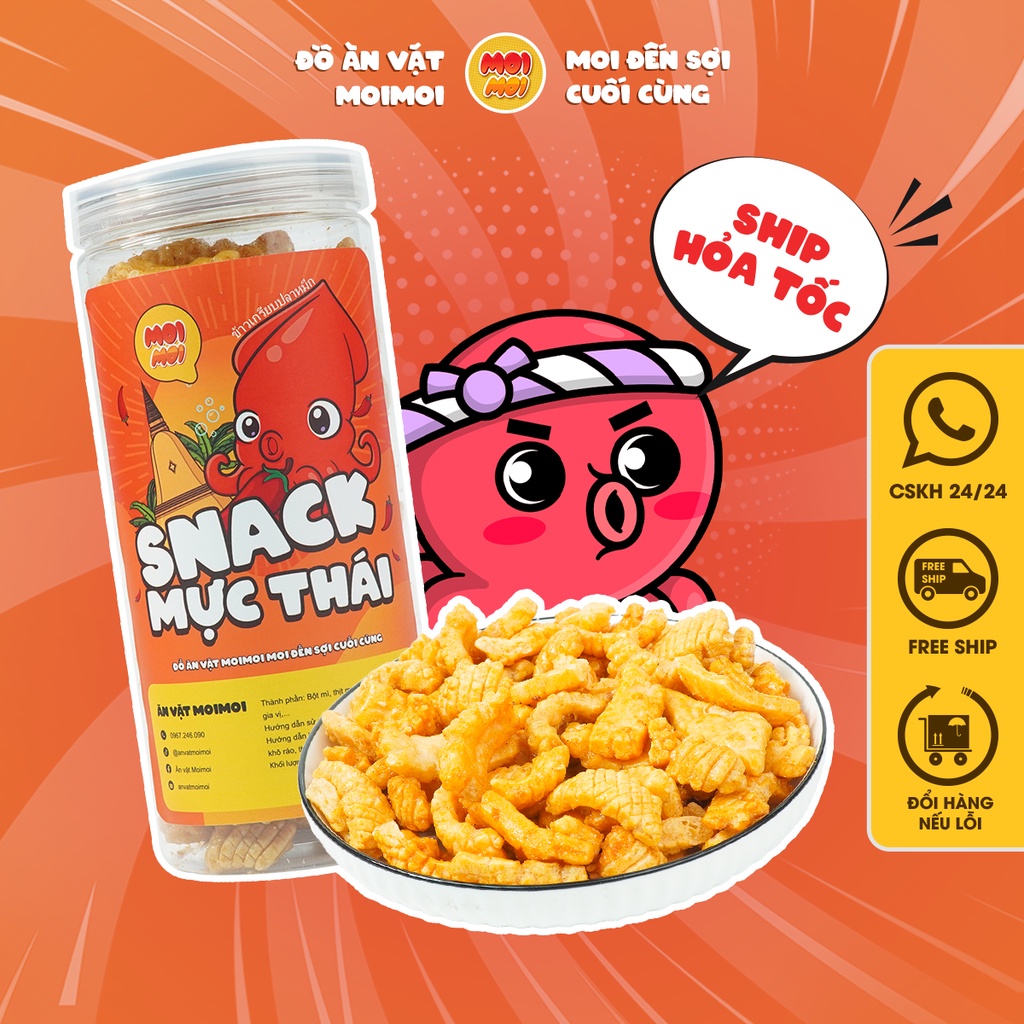Bánh Snack mực Thái Lan 180g - Đồ ăn vặt MoiMoi