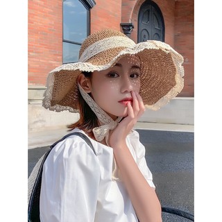 Mũ cói viền ren M2 MC09