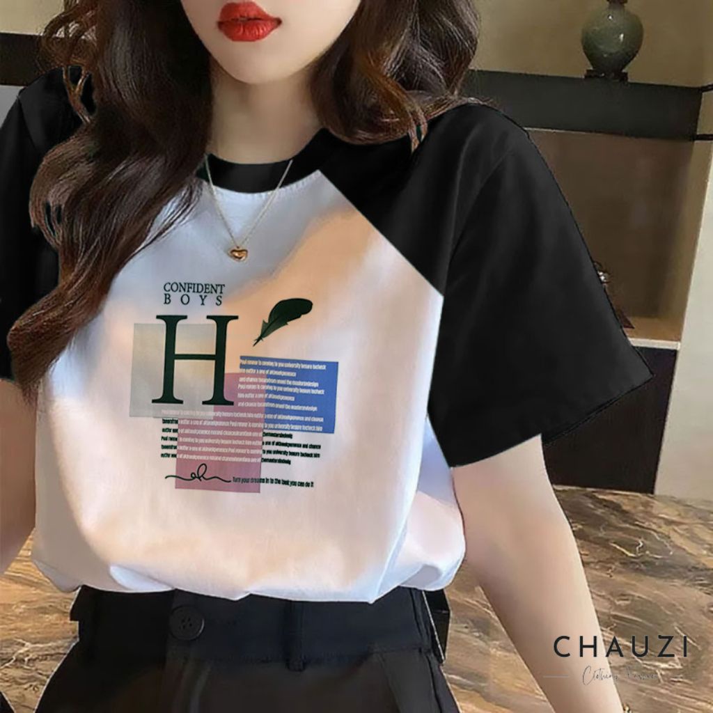 Áo thun nữ CHAUZI áo thun nữ tay lỡ in hình cao cấp siêu kute AN06
