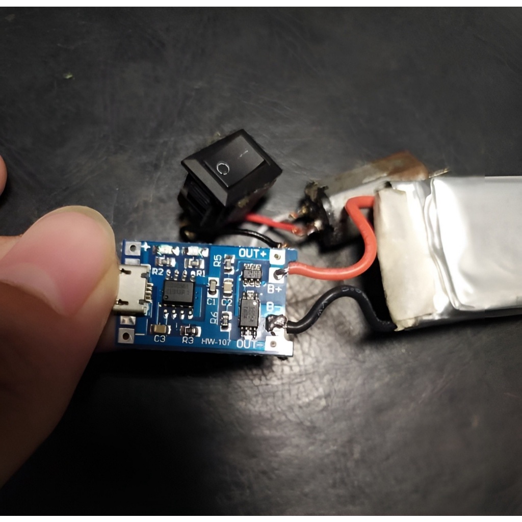 Mạch Sạc Pin 18650 Lithium TP4056 1A đầu vào Micro USB PVN22711