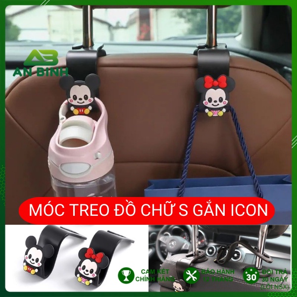 Móc Treo Đồ Sau Ghế Xe Ô Tô Icon Ngộ Nghĩnh, Đáng Yêu - Móc Treo Đồ Xe Hơi