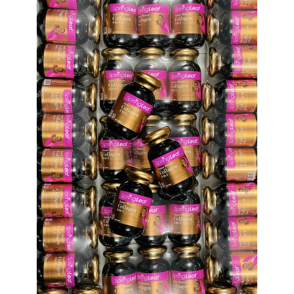Collagen Springleaf 6 in 1 - Viên Spring leaf inner beauty colagen 6-IN-1 advanced, 90 viên và 180 viên