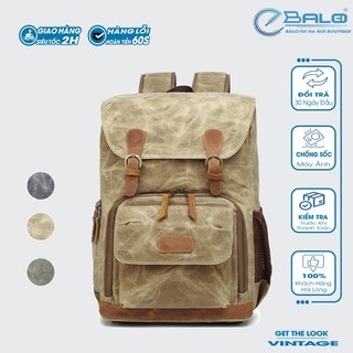 Balo đựng máy ảnh vintage chất liệu canvas /n02
