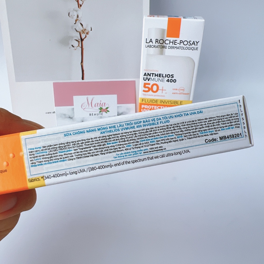 MẪU MỚI Kem Chống Nắng Dạng Sữa Lỏng Mỏng Nhẹ La Roche-Posay Anthelios UVMune SPF 50+ 50ml