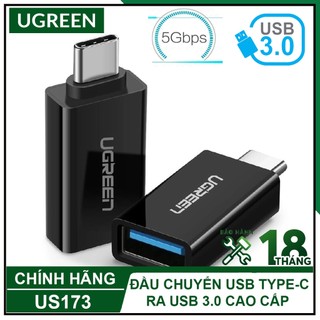 Đầu chuyển usb type-c ra usb 3.0 cao cấp | ugreen us173 chính hãng