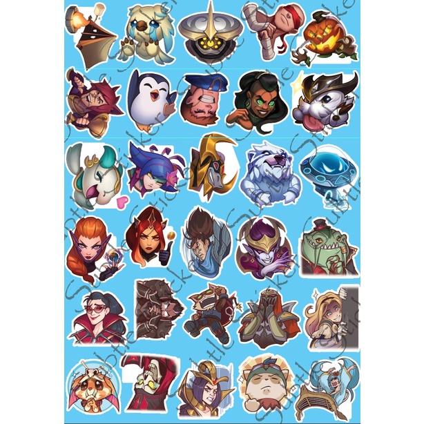 - Combo Set Sticker Emoji Lol /League of Legends - game Liên Minh Huyền Thoại dán trang trí siêu đẹp