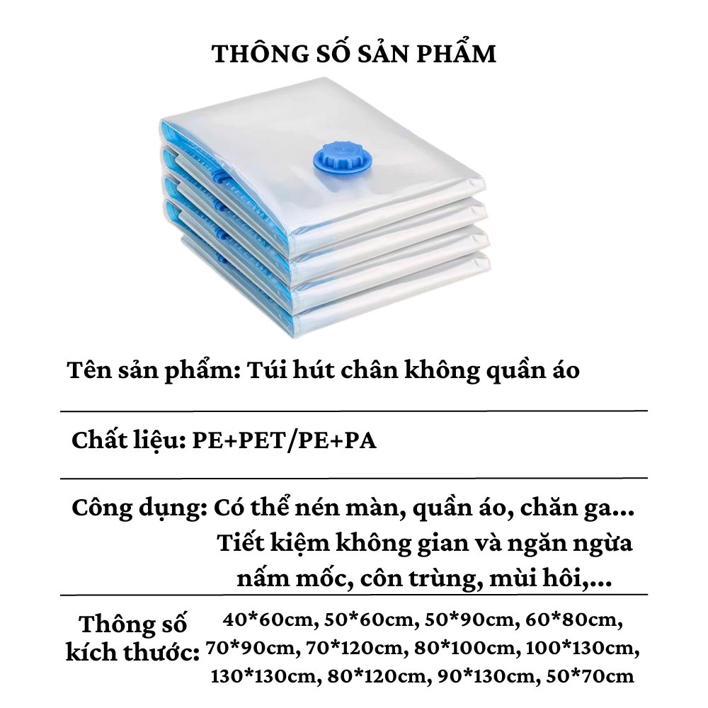 Túi Hút Chân Không Mado Đựng Quần Áo Chăn Màn Chống Mối Mọt