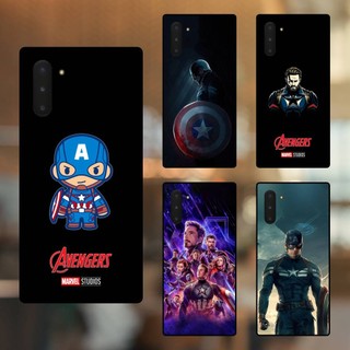 Ốp lưng điện thoại Samsung Note 10 viền đen Captain America Marvel Avengers