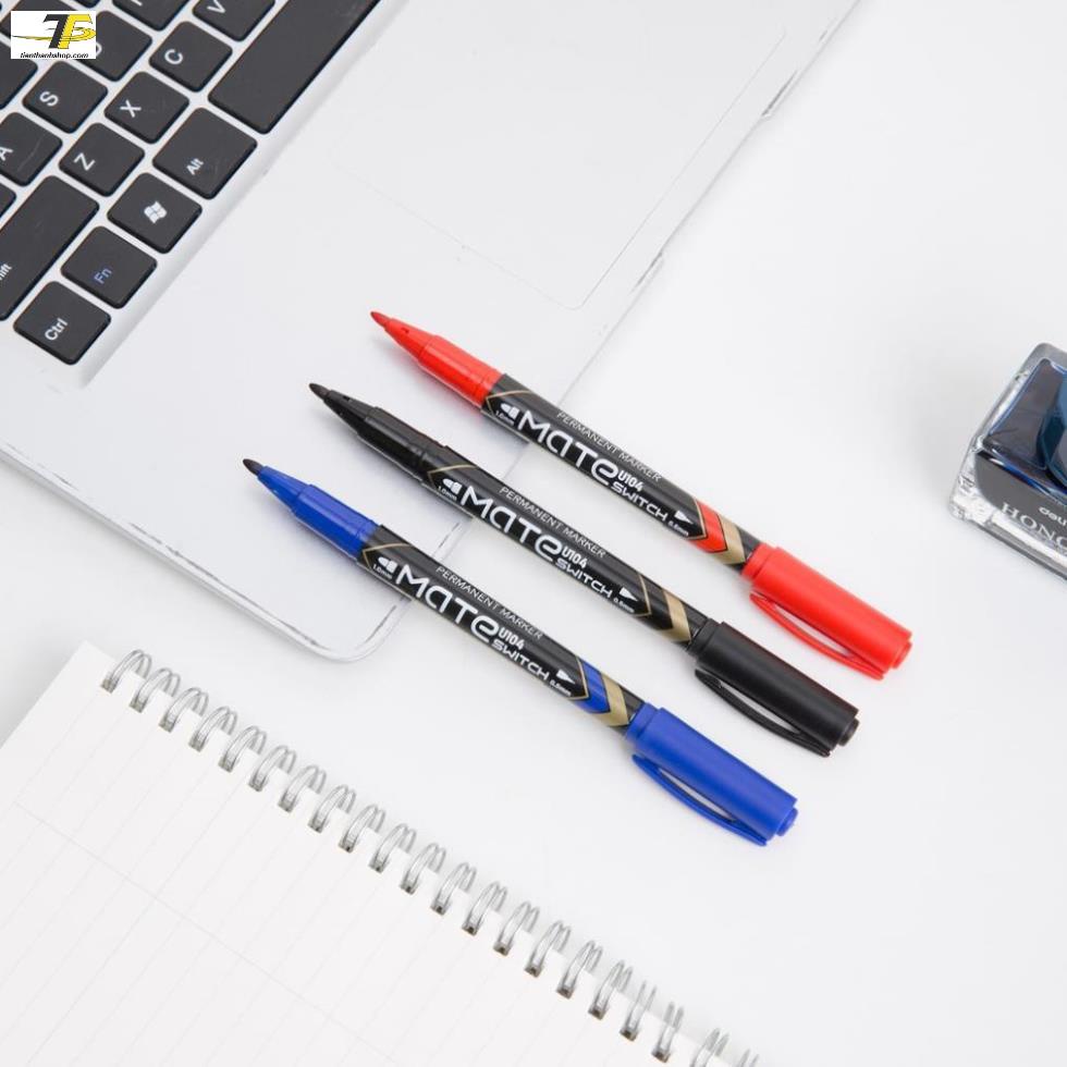 12 cây Bút lông dầu 2 đầu Mate Deli EU10420 / EU10430 / EU10440