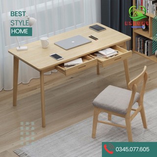 - Bàn làm việc gỗ đa năng, bàn học tập có ngăn kéo thiết kế, màu sắc hiện đại
