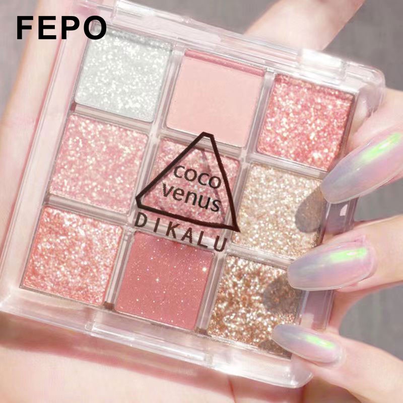 Bảng Phấn Mắt 9 Màu Chống Thấm Nước Và Mồ Hôi Chuyên Dụng Cho Trang Điểm