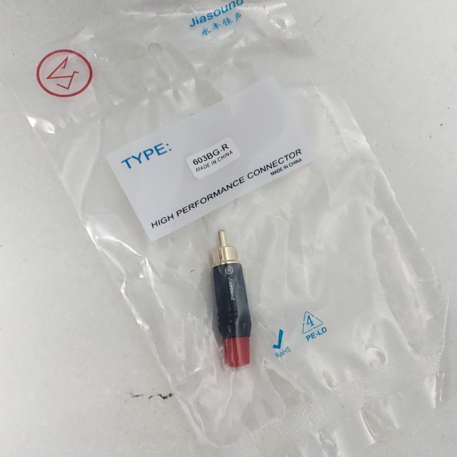 Jack AV Jiasound 603BG, Jack AV, Jack RCA, Jack Bông Sen cao cấp