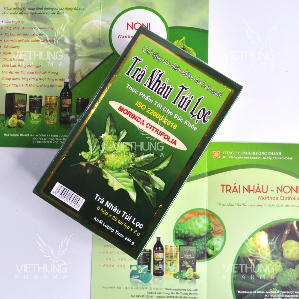 Trà Nhàu Túi Lọc Noni Tea Hương Thanh, Giúp Thanh Nhiệt, Hỗ Trợ Giải Độc Và Tăng Đề Kháng, Hộp 120 Túi.