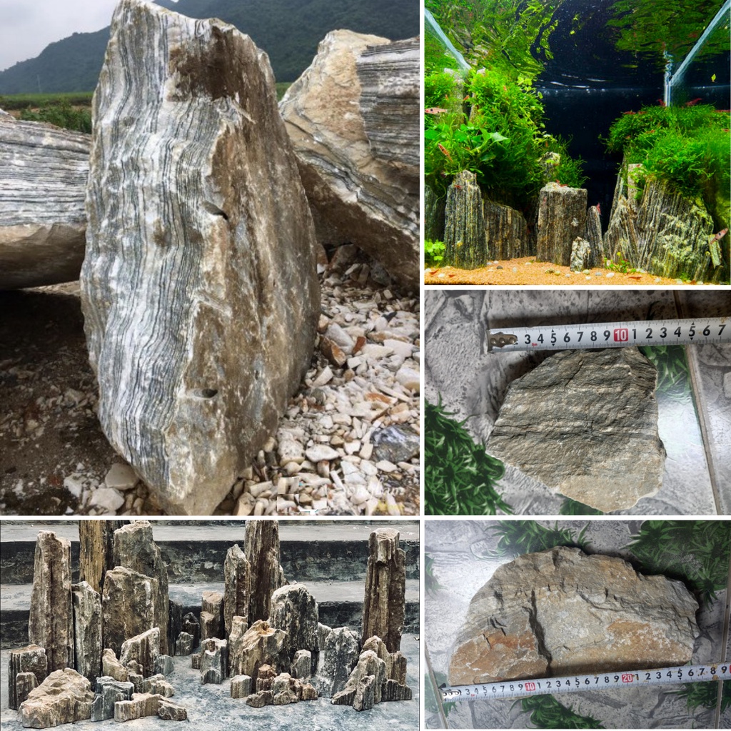 Đá Vân Gỗ | Đá Trầm Tích, Đá Trang Trí Bể Cá Thủy Sinh, Tiểu Cảnh [ĐỦ SIZE ĐỦ CỠ]