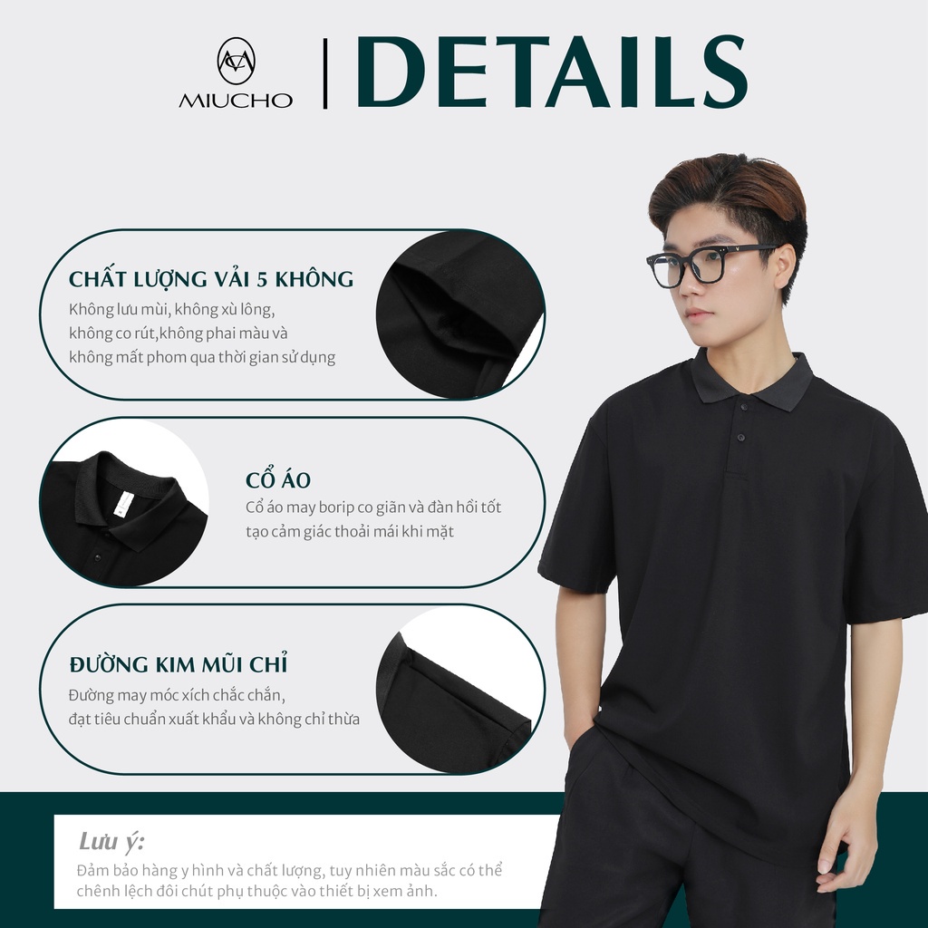 Áo polo unisex trơn basic phong cách Hàn Quốc nam nữ mặc cực chất