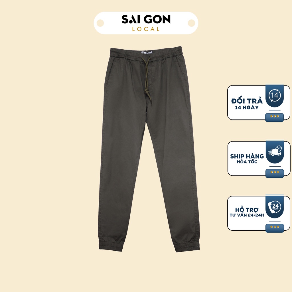 Quần Jogger Nam Kaki Trơn SÀI GÒN LOCAL Chất Vải Mềm Mịn, Màu Sắc Basic Dễ Dàng Phối Đồ Trong Nhiều Tình Huống Q2C
