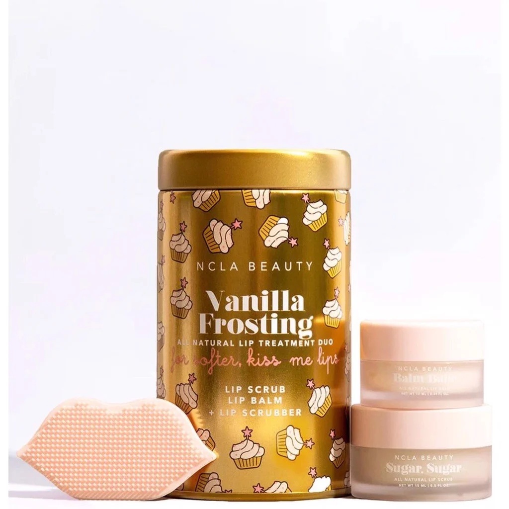 NCLA BEAUTY set dưỡng, tdc môi 24$ Lip Treatment Tin Can Gift Set