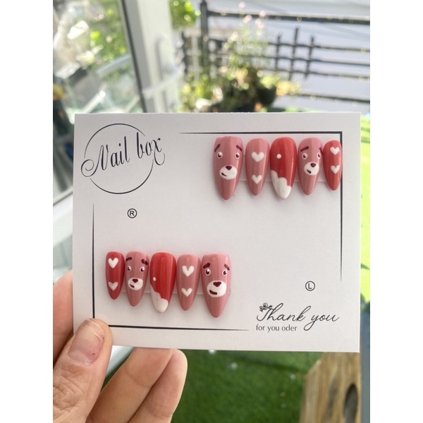 Nailbox gấu dâu