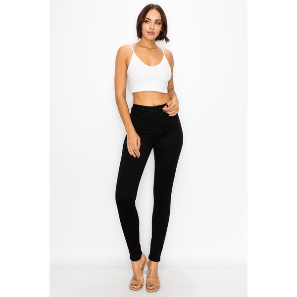 Quần jean Nữ Encore vnxk dư xịn 1 màu đen fom skinky lưng cao