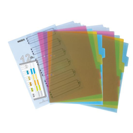 Bìa nhựa ngăn hồ sơ 12 tờ Plus 85-V02 (Bìa Phân Trang)