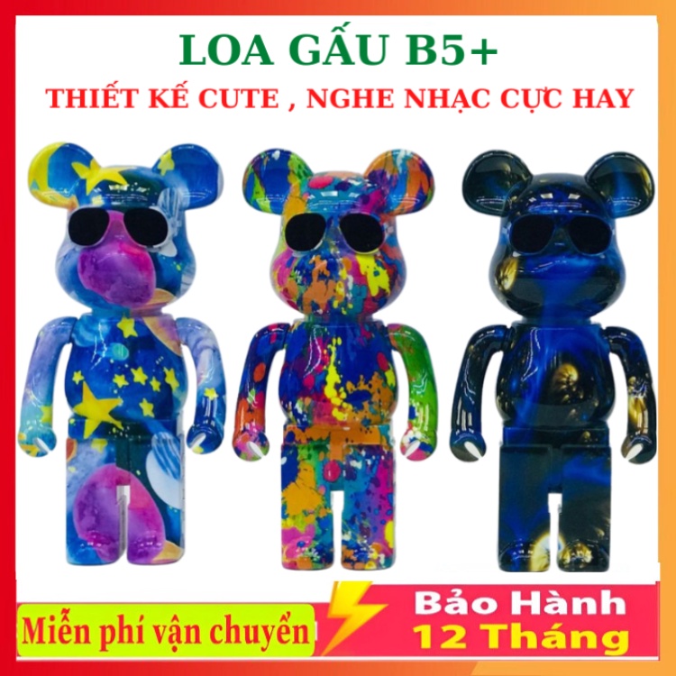 Loa Bluetooth Gấu Bearbrick Nghe Nhạc cực hay, Loa bluetooth Gấu Mini B5 Màu Sắc Sang Chảnh Mẫu Mới 2022