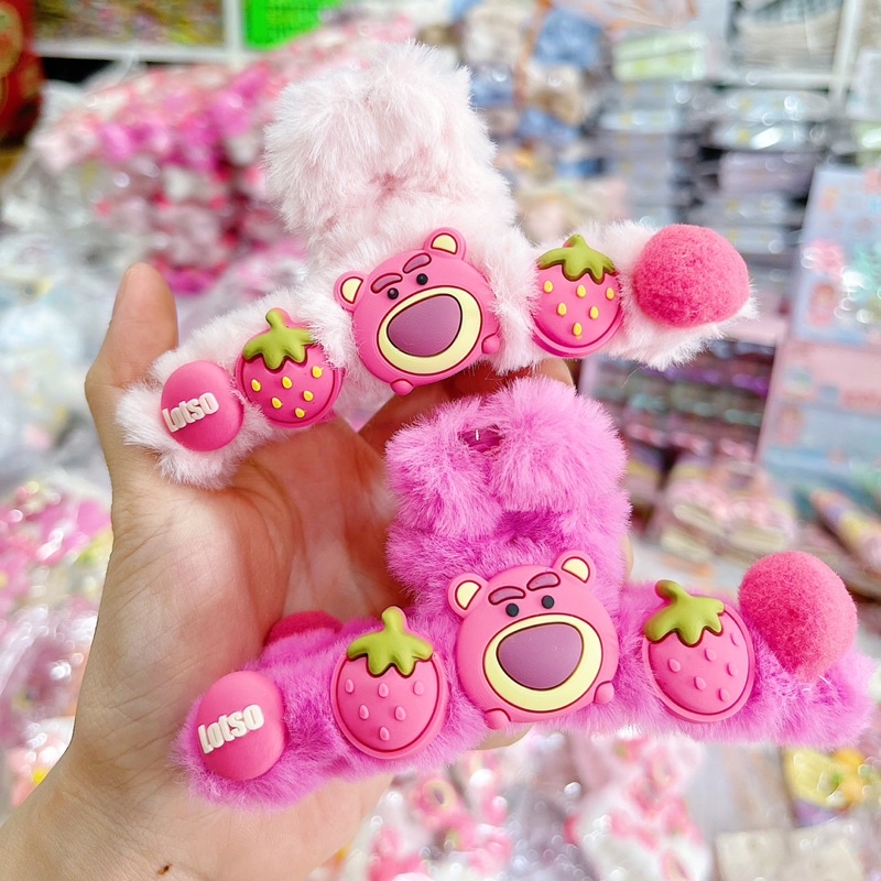 Cào Tóc, Kẹp Tóc, Gắp Tóc Lông Gấu Dâu, Phi Hành Gia, Teddy Mềm Mịn Cho Bạn Nữ