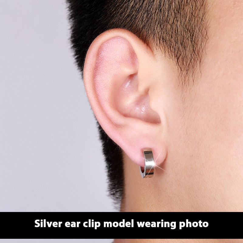 Khuyên Kẹp Tai Giả Bằng Thép Titan Có Nam Châm