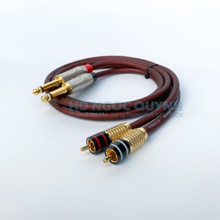 [Cặp] Dây Âm Thanh 6.5mm to AV (RCA) Sommer Lõi Đồng OFC, Lót Bạc Chống Nhiễu, Jack Đồng Hợp Kim