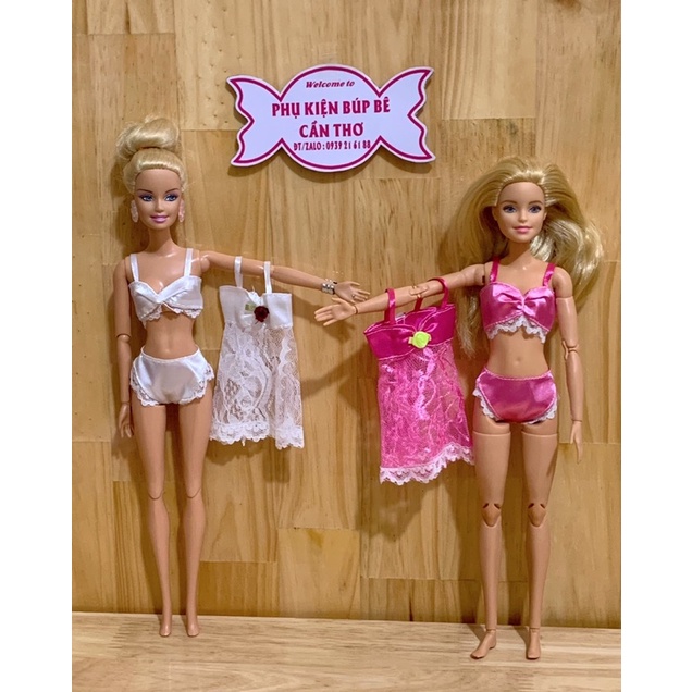 Đầm ngủ cho bup bê Barbie, Xinyi, Licca,…bup be cao 30cm