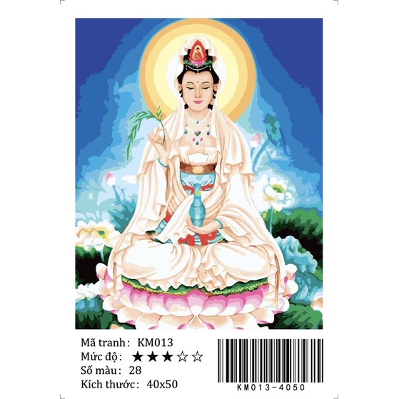Tranh tô màu số hoá Quan thế âm bồ tát