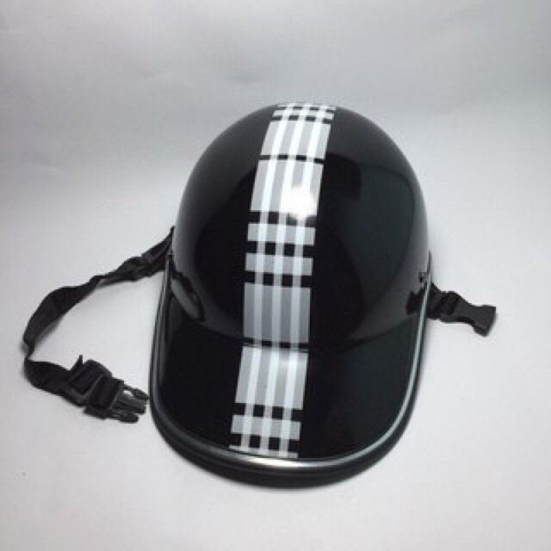 Mũ/Nón Bảo Hiểm Lưỡi Trai Thời Trang Nam Nữ Sọc Kẻ, Mũ Gọn Nhẹ Phong Cách