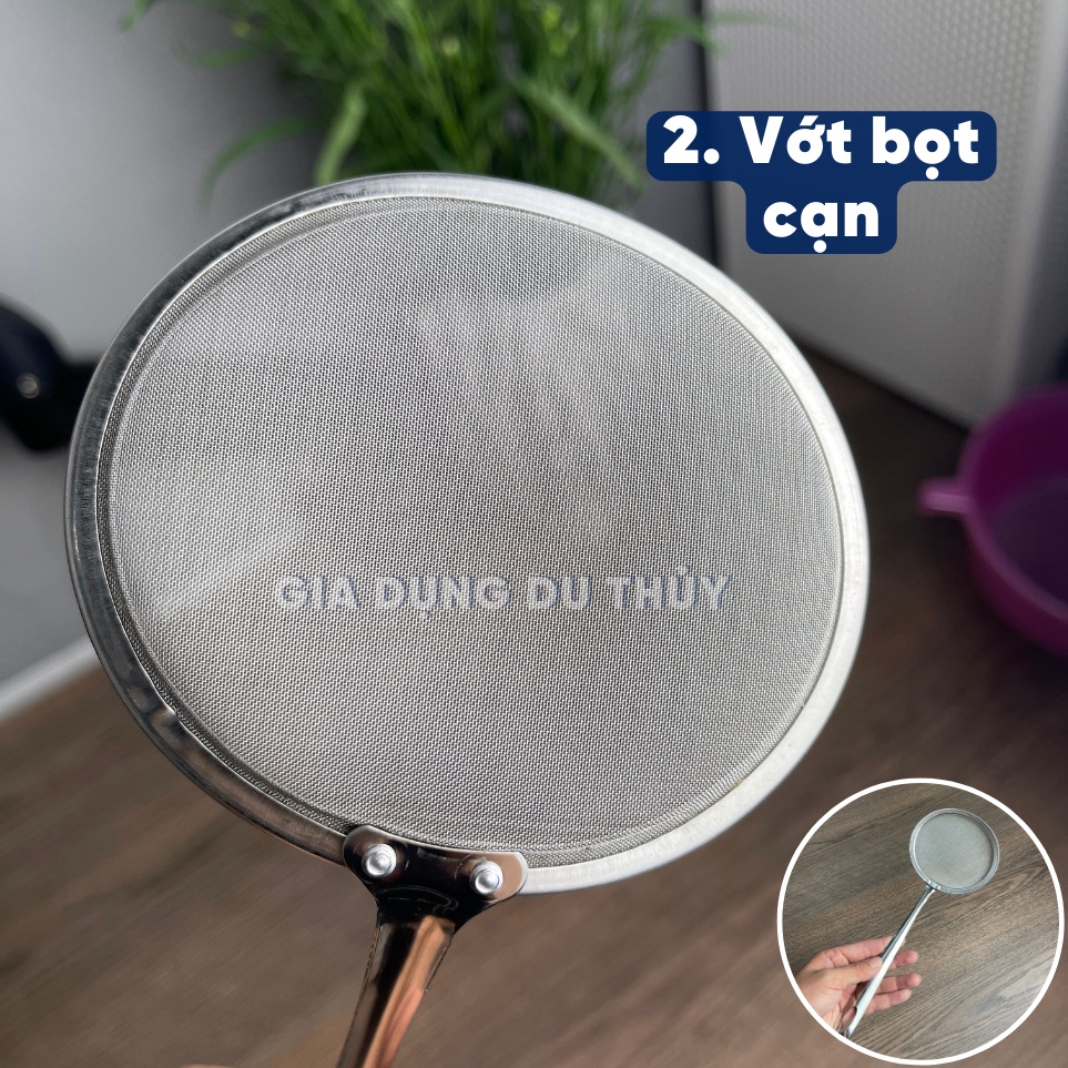 Dụng cụ hớt bọt, vớt cặn, lọc dầu lược dừa, rây bột bằng inox không gỉ lọc cà phê bằng vải, đa dạng đủ kích thước