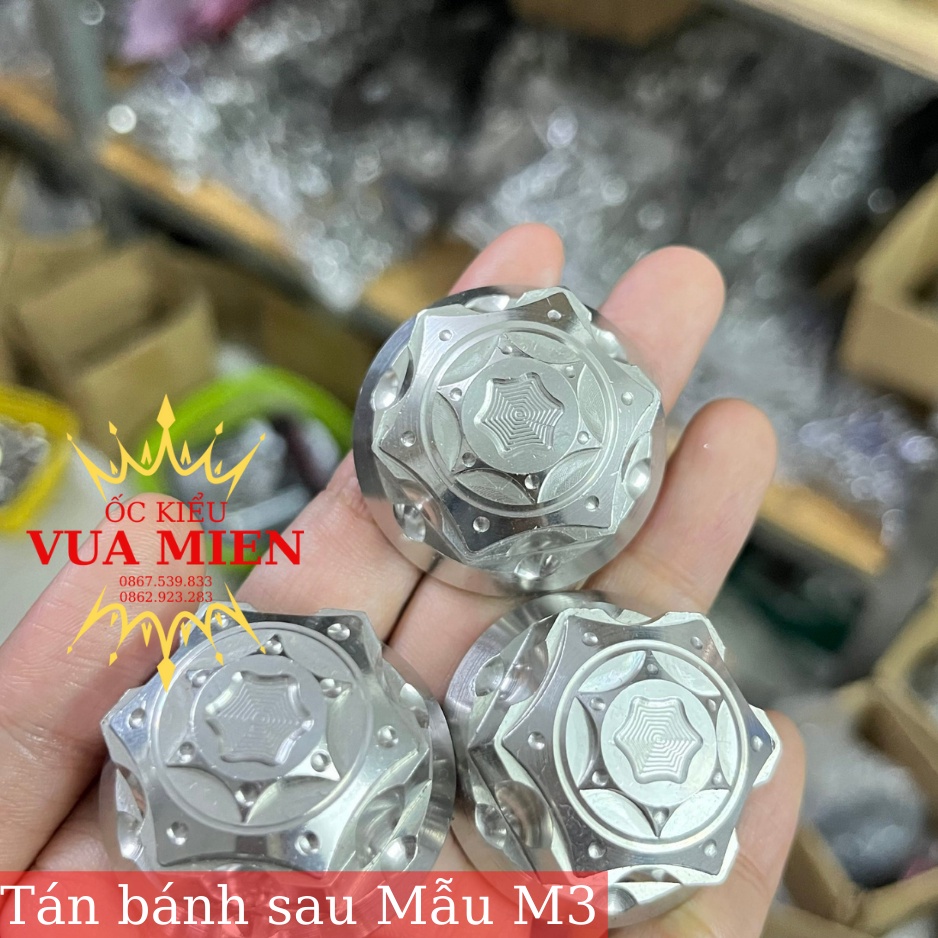 Tán bánh sau Inox 304 Mẫu M3 và Mẫu Thái dành cho các dòng xe Vario, AB, Vision, Click