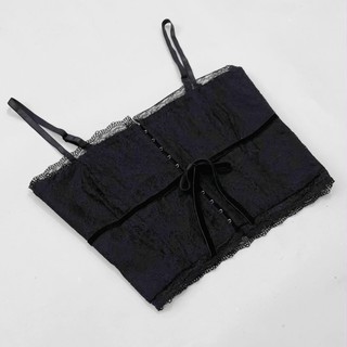 Áo corset 2 lớp buộc nơ FREDOM SHADOW - Áo bra corset áo corset ren áo corset cài khóa áo corset 2 dây