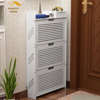 Tủ giầy gỗ nhựa thông minh chống nước phong cách hàn quốc, giá kệ tủ đựng giày dép hiện đại perfect home