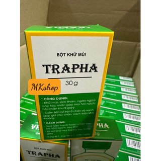 Khử mùi hôi chân, hôi nách Trapha 30g - dạng bột giúp hết mùi giày, giảm tiết mồ hôi - Traphaco
