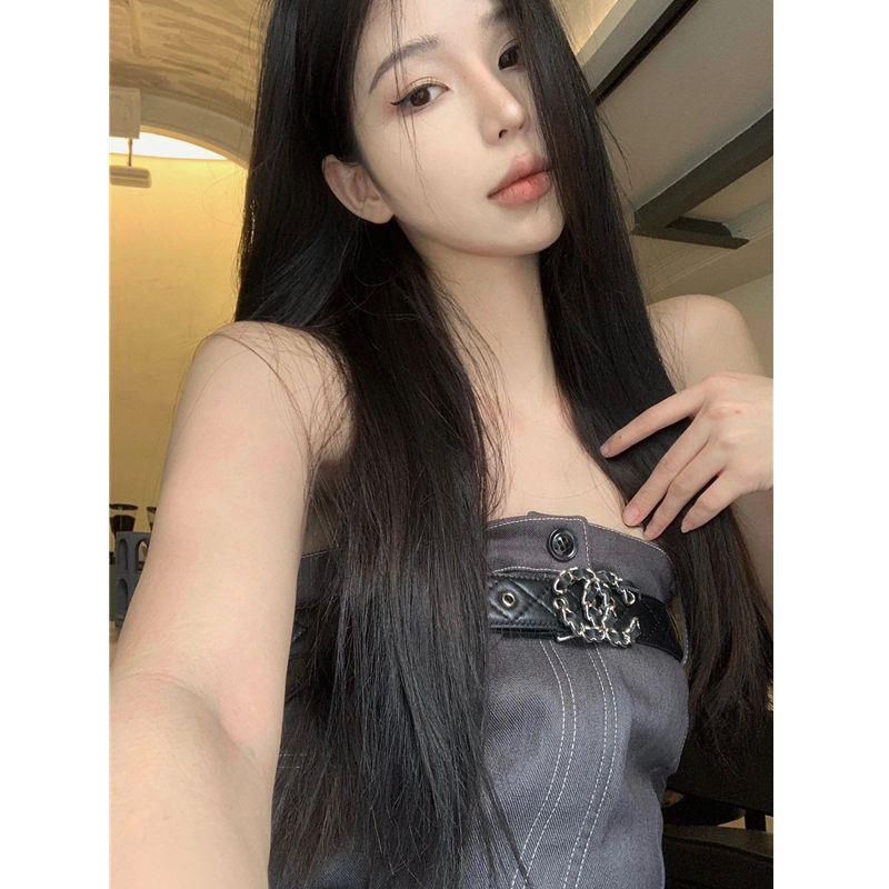 Đầm Ống Lửng Ôm Dáng Thời Trang Mùa Hè Hàn Quốc Gợi Cảm Cá Tính Phong Cách Mới Cho Nữ