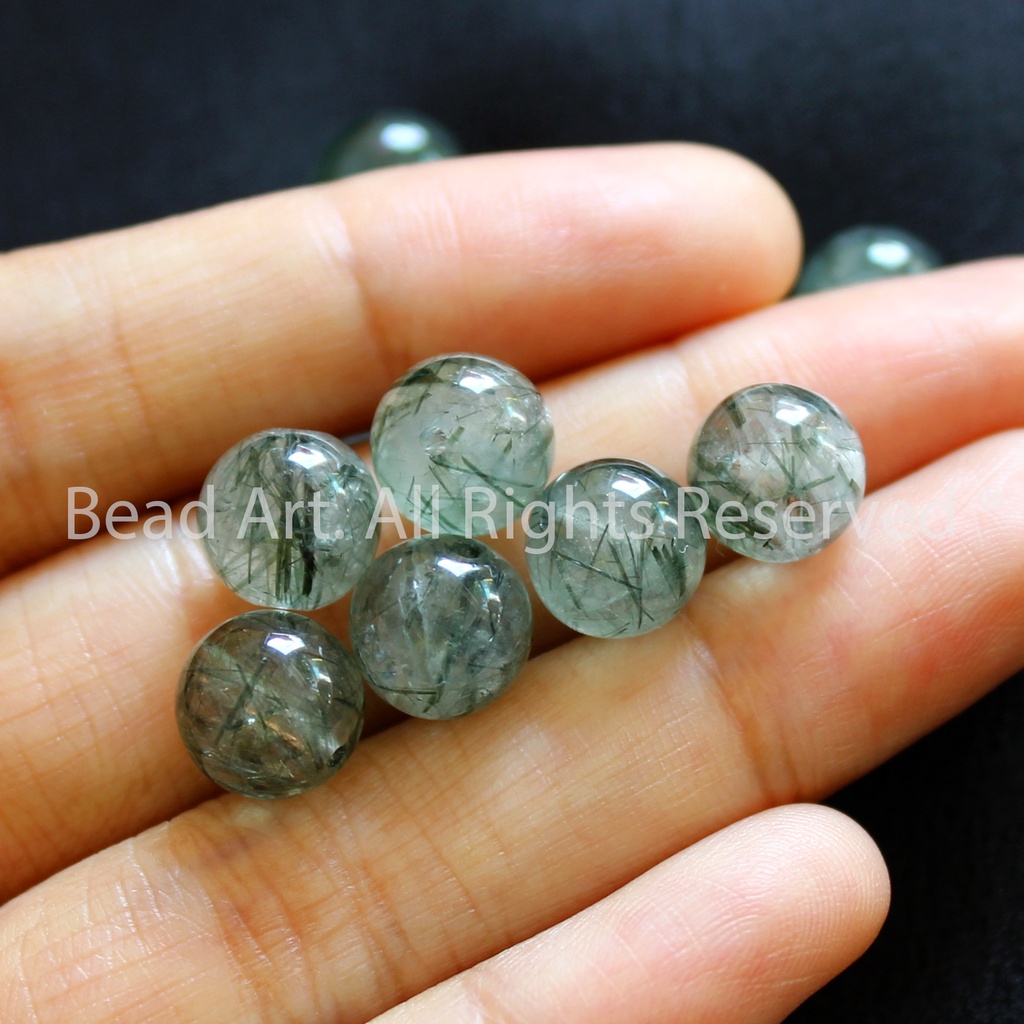 10MM T. Anh Tóc Màu Xanh Lá, Mộc, Hoả, Phối Vòng Tay Phong Thuỷ, Chuỗi Hạt S50 - Bead Art