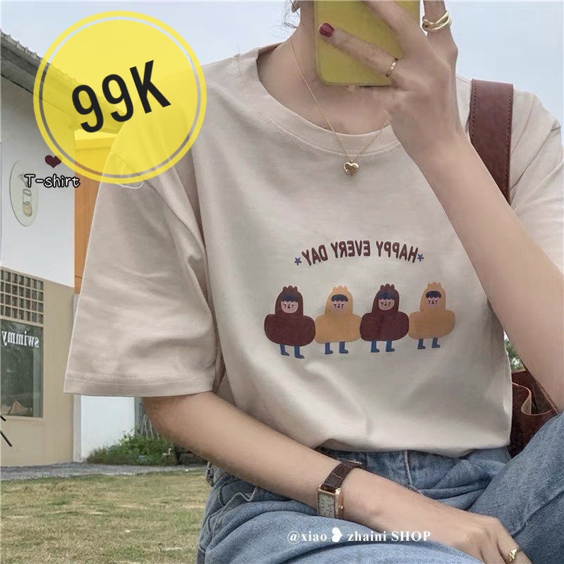 - Áo thun cotton 100% in hình, áo thun nữ trơn, áo thun cổ tròn in hình NEONVN, áo thun in hình xinh xắn